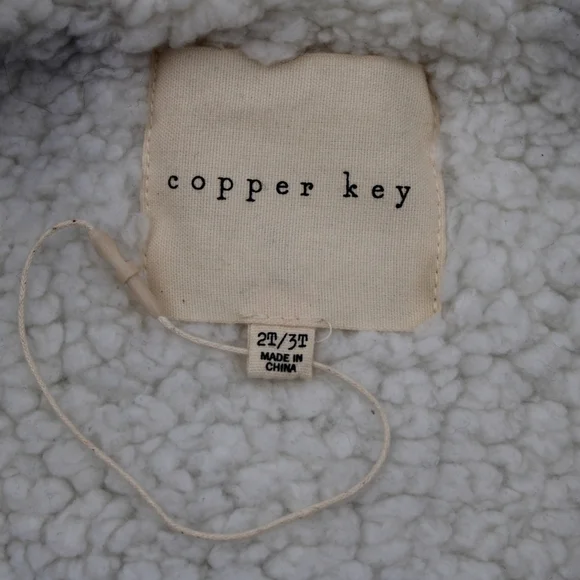 Copper Key Toddler Black Sherpa-Lined Jacket/Anorak, Gently Worn 2T-3T - Picture 7 of 8